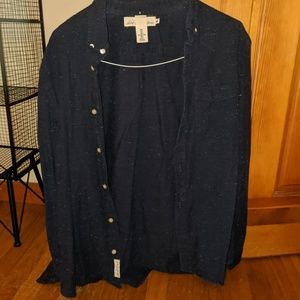 Dark blue button down